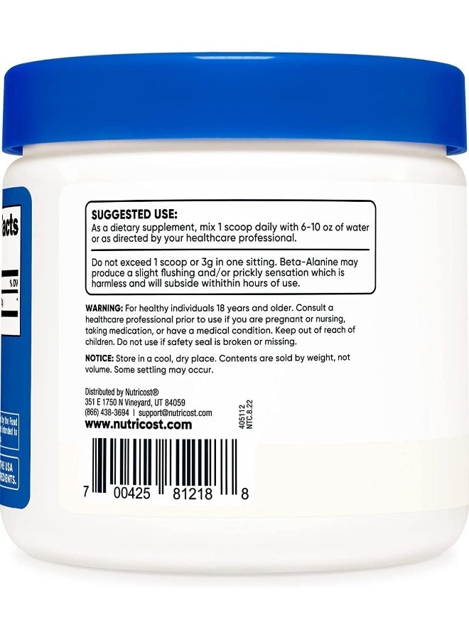 Nutricost Beta Alanine Supplement Powder, 300g - 3g Per Serving - Image 4