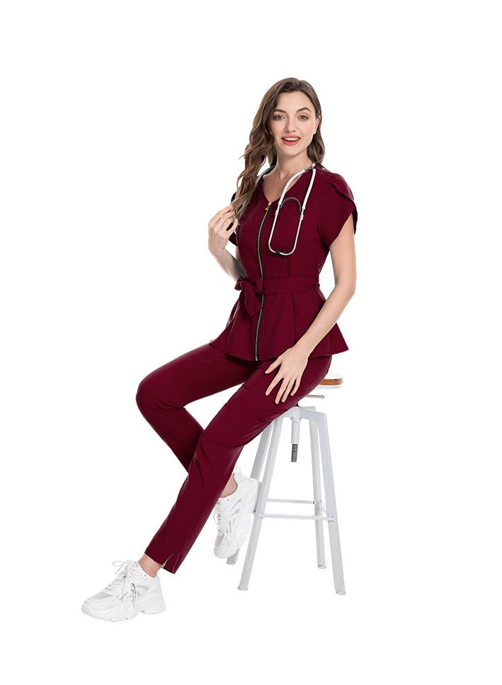 KUYING New V-neck Split Style Medical Work Uniform  - Image 2