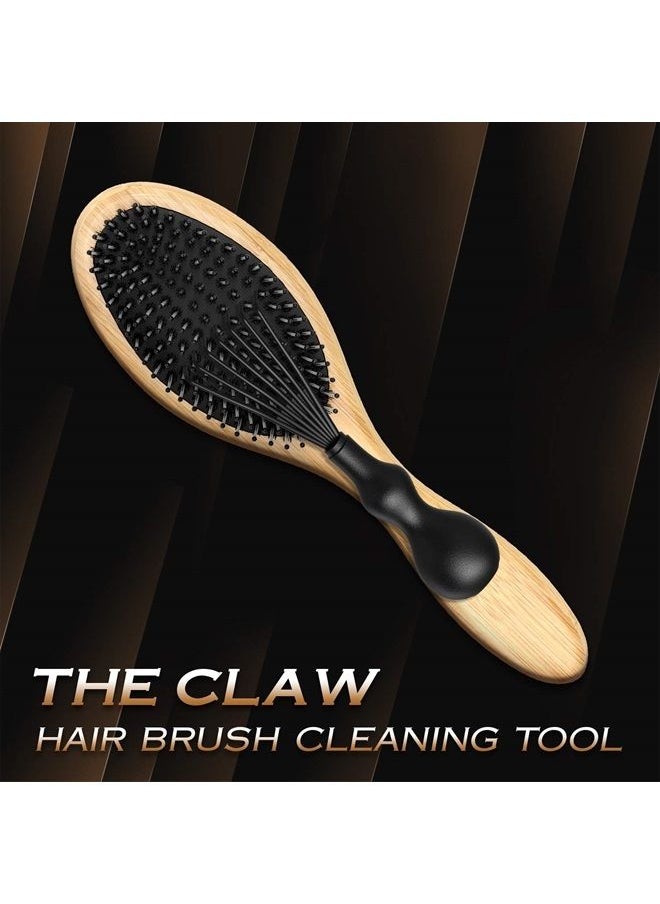 bossman - THE CLAW Hair Brush Cleaner Tool - Cleans Boar Bristle, Wave or Plastic Brushes and Combs - Hairbrush Cleaning Rake - 3 Inch (Black) - Image 1
