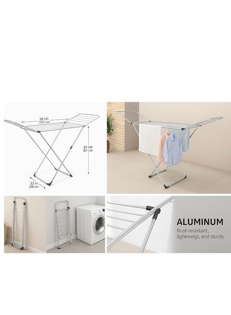 بريمانوفا مجفف ملابس قابل للطي ومقاوم للحرارة من الألومنيوم مع 22 حبلًا لتوفير المساحة ومجفف ملابس - Image 2