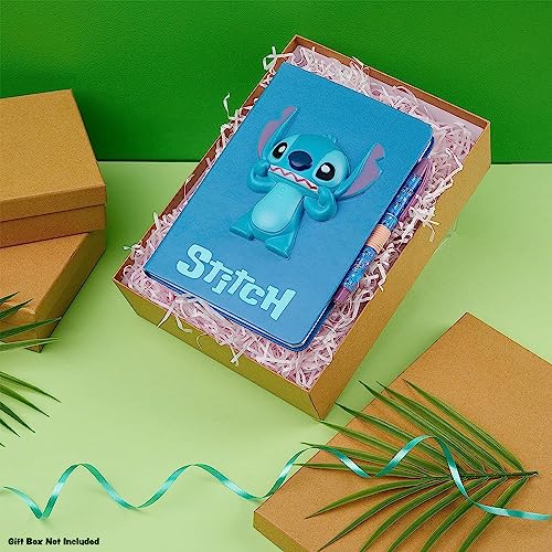 Disney Stitch Kids A5 Notebook with Pen Stationery Set Gifts for Girls Blue 3D - Image 3