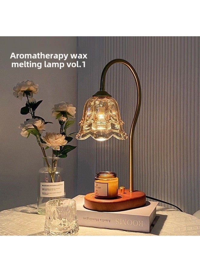 Lily Of The Valley Aromatherapy Lamp Wax Lamp Mood Lamp Tulip Atmosphere Lamp Luxury Glass Nightlight Bedroom Bedside Lamp-Light Source Power:Dimmer Switch-Light Color:Log Color Timing Dimmer Switch Stepless  - Image 4