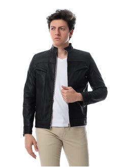 Generic Leather Jacket Mens (C44) Real Lambskin Leather Distressed Motorcycle Jacket  - Image 1