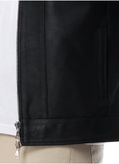 Generic Leather Jacket Mens (C44) Real Lambskin Leather Distressed Motorcycle Jacket  - Image 5