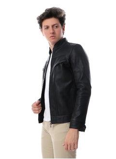 Generic Leather Jacket Mens (C44) Real Lambskin Leather Distressed Motorcycle Jacket  - Image 2