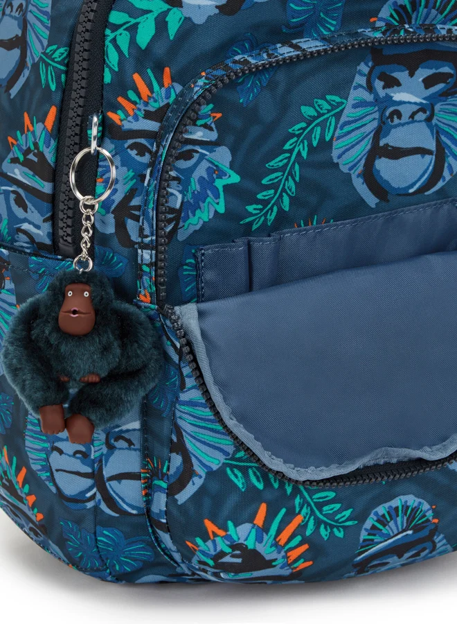 كيبلينغ Small Backpack (With Laptop Protection) Unisex Blue Monkey Fun Seoul S