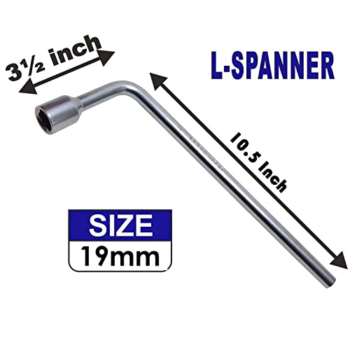 Auto Pearl Metal L-Shaped Manual Wheel Nut Car Spanner Set Compatible For:- Baleno - Image 3