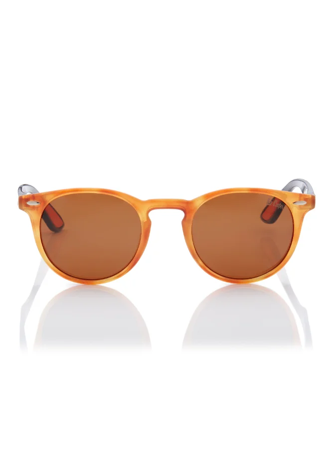 لي كوبر Polarized Sunglasses Brown Frame Brown Tortoise Mirror Lens 48mm  - LC1216C02