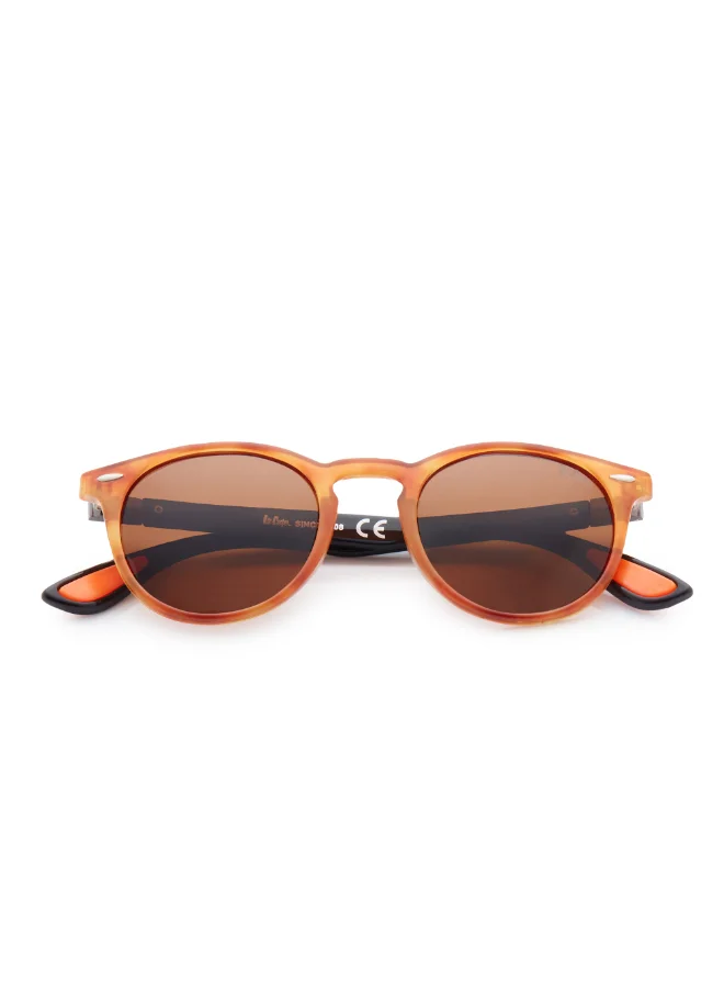 Lee Cooper Polarized Sunglasses Brown Frame Brown Tortoise Mirror Lens 48mm  - LC1216C02