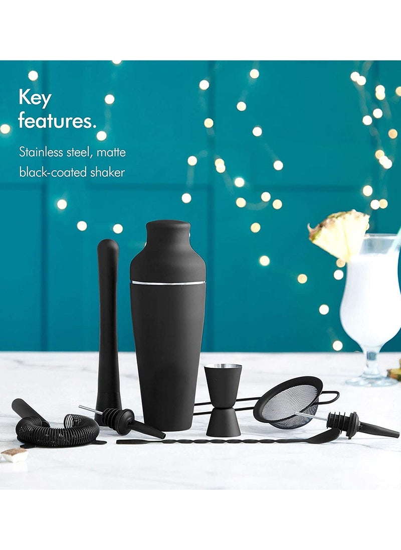 HomarKet 8-Piece Cocktail Shaker Set Matte Black  - Image 4