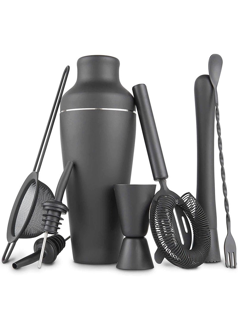 HomarKet 8-Piece Cocktail Shaker Set Matte Black  - Image 5