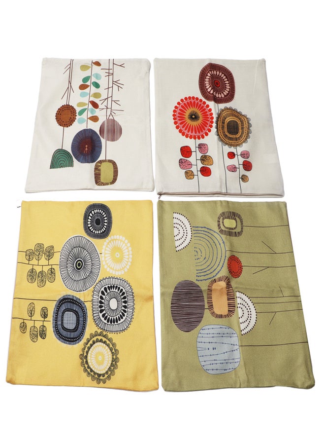 4 PCS Digital Printing Pillowcase Handtailor Polyester Throw Pillow Covers Set for Bedroom Living Room - Image 3