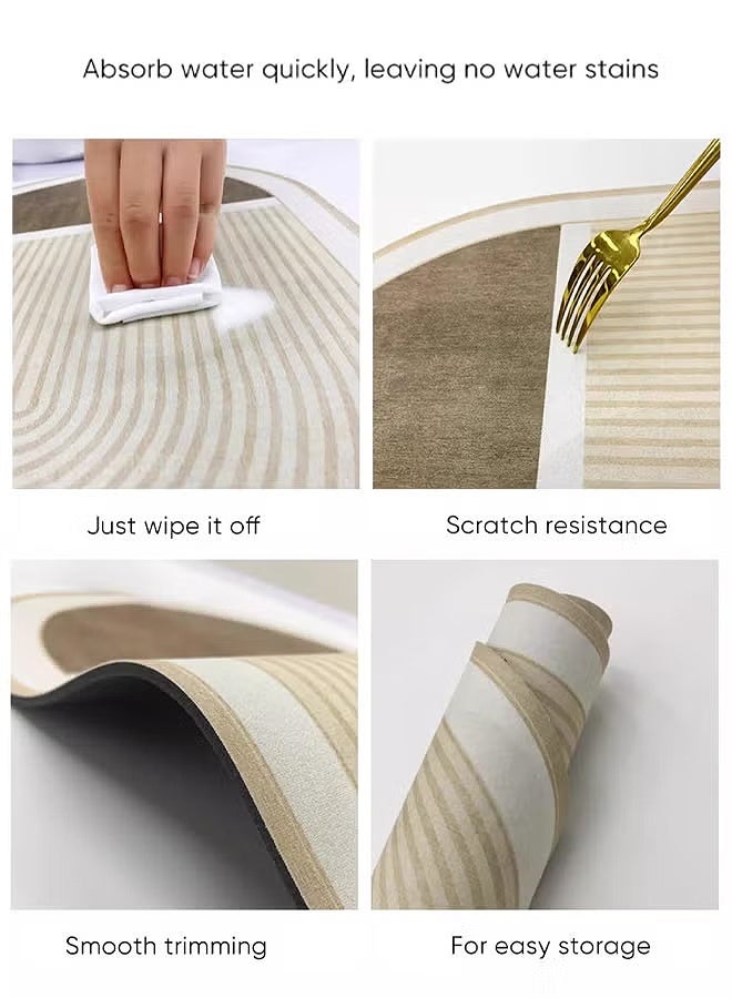 MLADEN 2PCS Kitchen Rugs and Mats Sets, Super Absorbent Comfort Kitchen Floor Mat, Non-Slip Waterproof Kitchen Mats 40x60cm, 40x120cm for Rooms & Kitchen & Bathrooms - Image 4