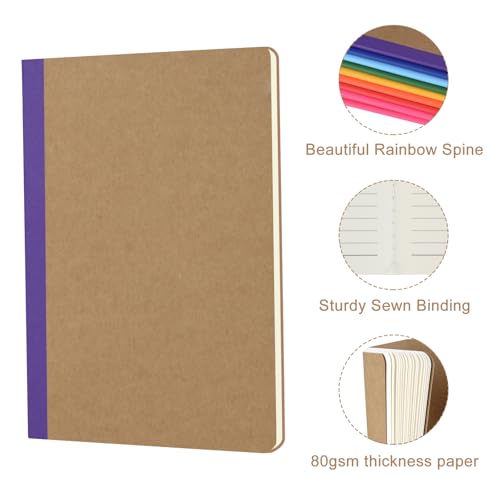 ZCZN 50 Pack Colorful Lined Notebooks Bulk, A5 Journals with 10 Colors, 60 Pages/30 Sheets, 8.3x5.5 Inch, College Ruled Paper, Travel Writing Journal Notebooks for Work,School(50 pack,10 colors) - Image 2