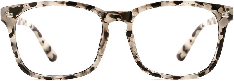 TIJN Wear resistant upgraded material Blue Light Blocking Glasses for Women Men Clear Frame Square Nerd Eyeglasses Anti Blue Ray Computer Screen Glasses Lightweight - Image 1