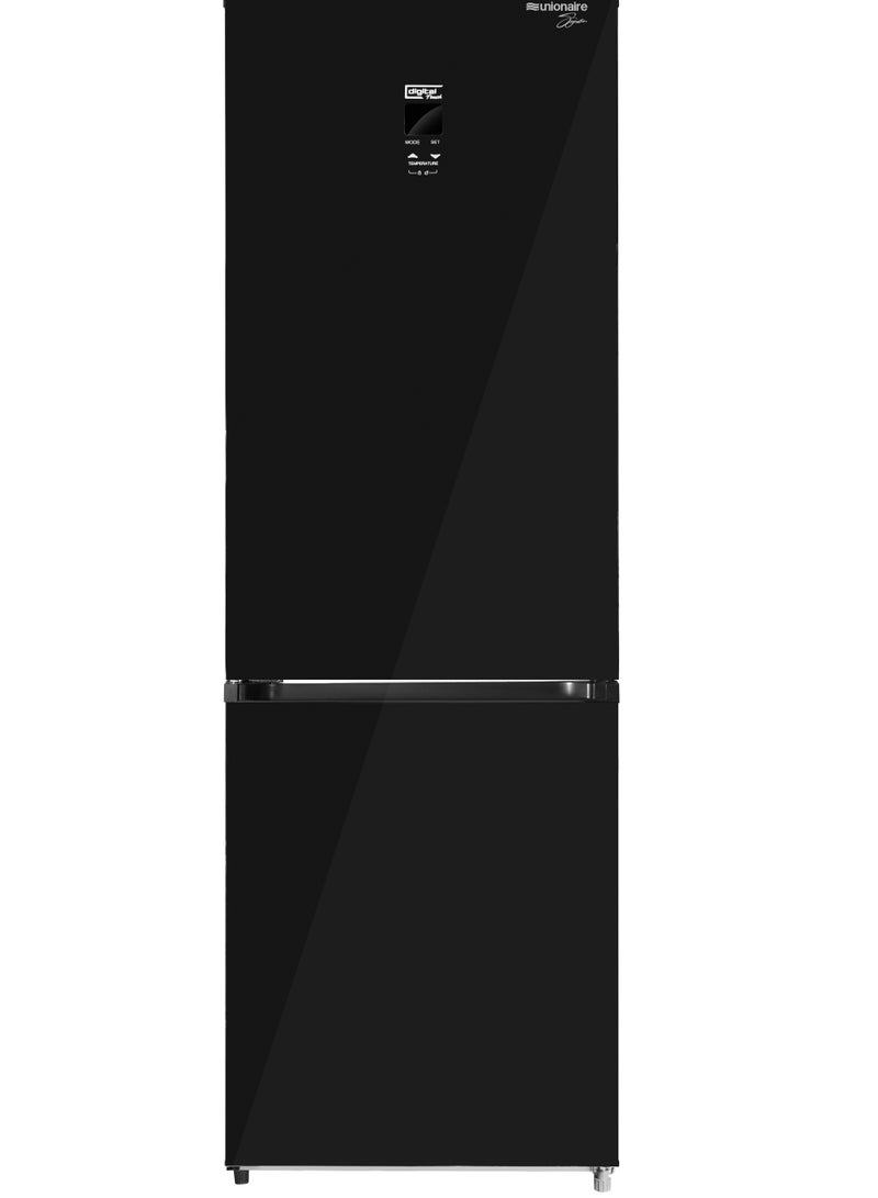 Unionaire Combi 500 No Frost Refrigerator, Black, Digital Glass, 370 Liters Net - Image 1