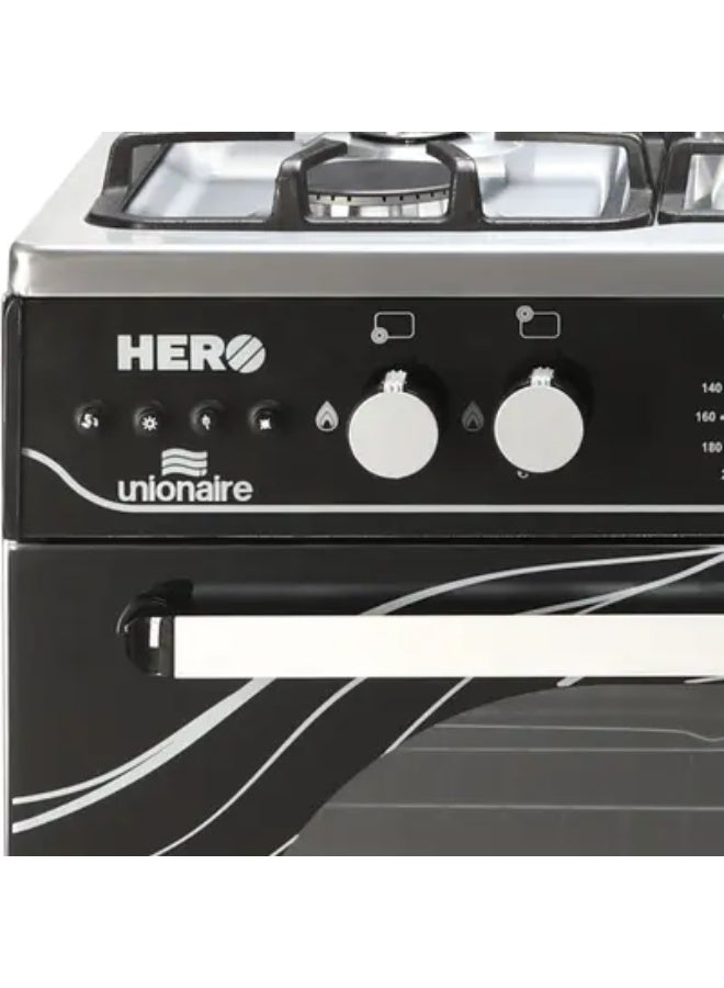 UNIONAIRE Gas stove, 5 burners, full safety, Hero Digital, Unionaire, cast iron pot holder, 2 keys for oven and grill, 60 x 90 cm, C69-HERO - Image 5