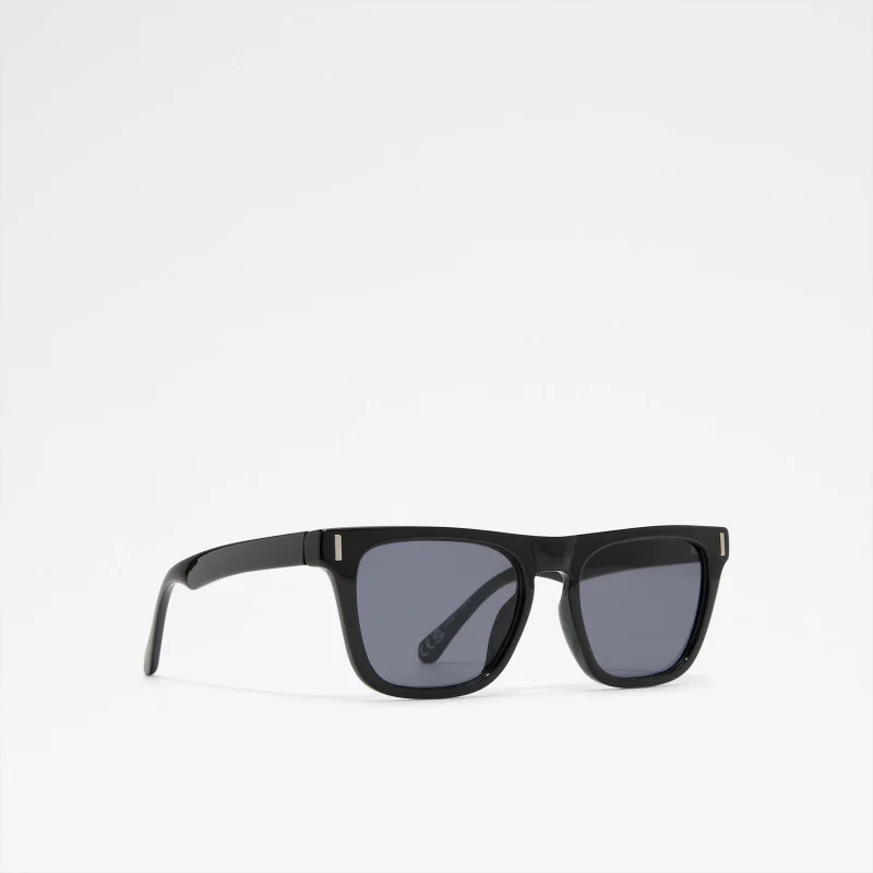 الدو Brookes Men's Black Rectangle Sunglasses