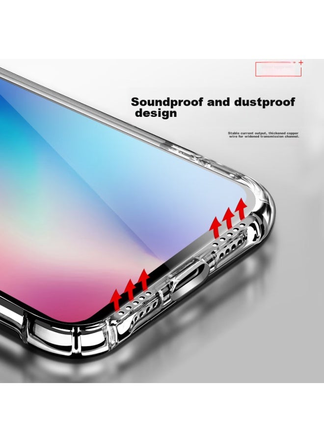 ISKA Yisika Compatible With Xiaomi 9 Phone Case, Full Protection Shockproof Slim Heat Dissipation Silicone Cover Tpu Airbag Breathable Transparent Anti-dirt Anti-fingerprint Sound Conversion Case For Men And Women Jk731-transparent White - Image 3