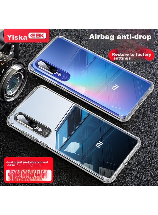 ISKA Yisika Compatible With Xiaomi 9 Phone Case, Full Protection Shockproof Slim Heat Dissipation Silicone Cover Tpu Airbag Breathable Transparent Anti-dirt Anti-fingerprint Sound Conversion Case For Men And Women Jk731-transparent White - Image 2