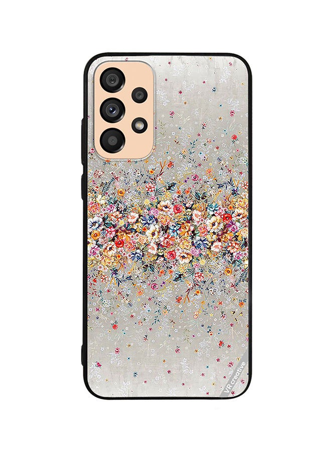 VR CREATIVE غطاء حماية لهاتف سامسونج جالاكسي A53 5G تصميم زهور رقمية متعدد الألوان - Image 1