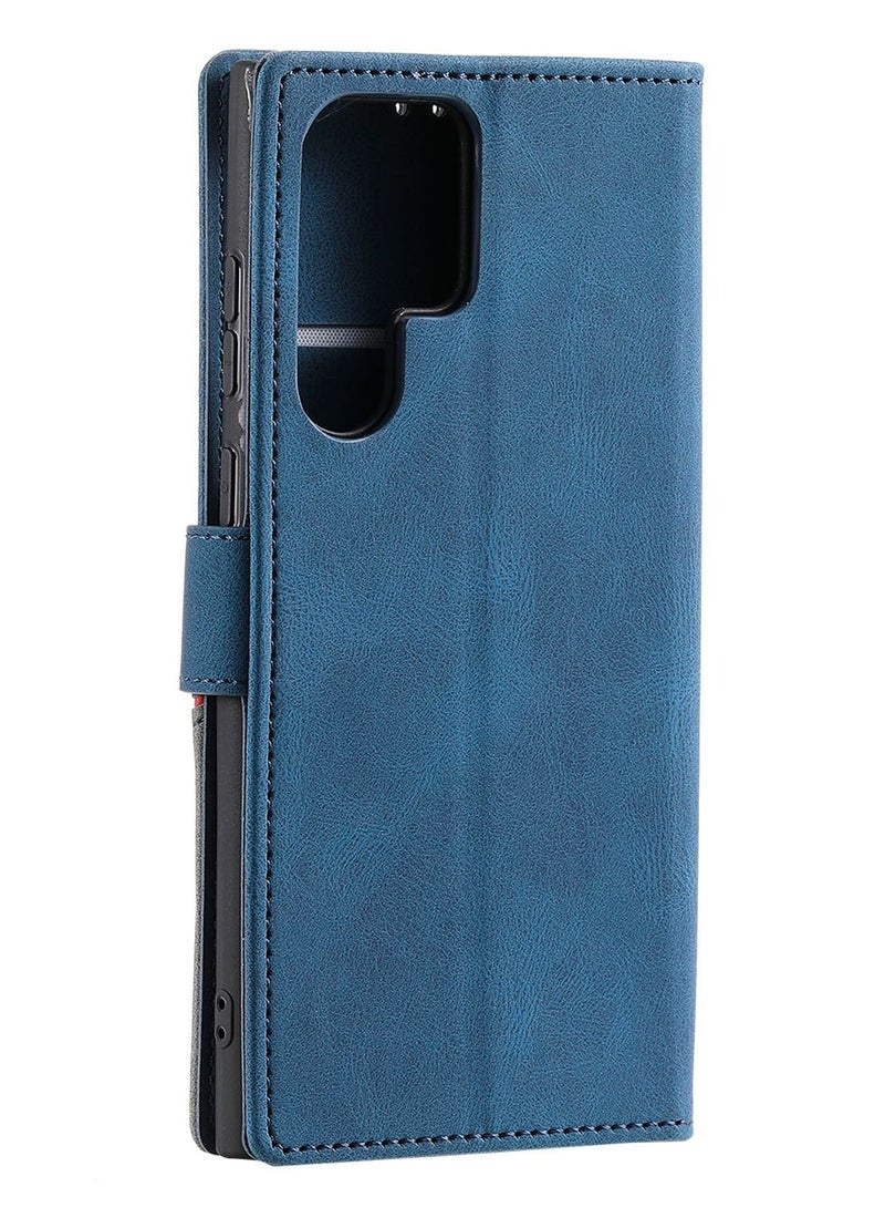 Suteni Color Block Flip Cover Card Slots Leather Phone Case for Samsung - Image 2