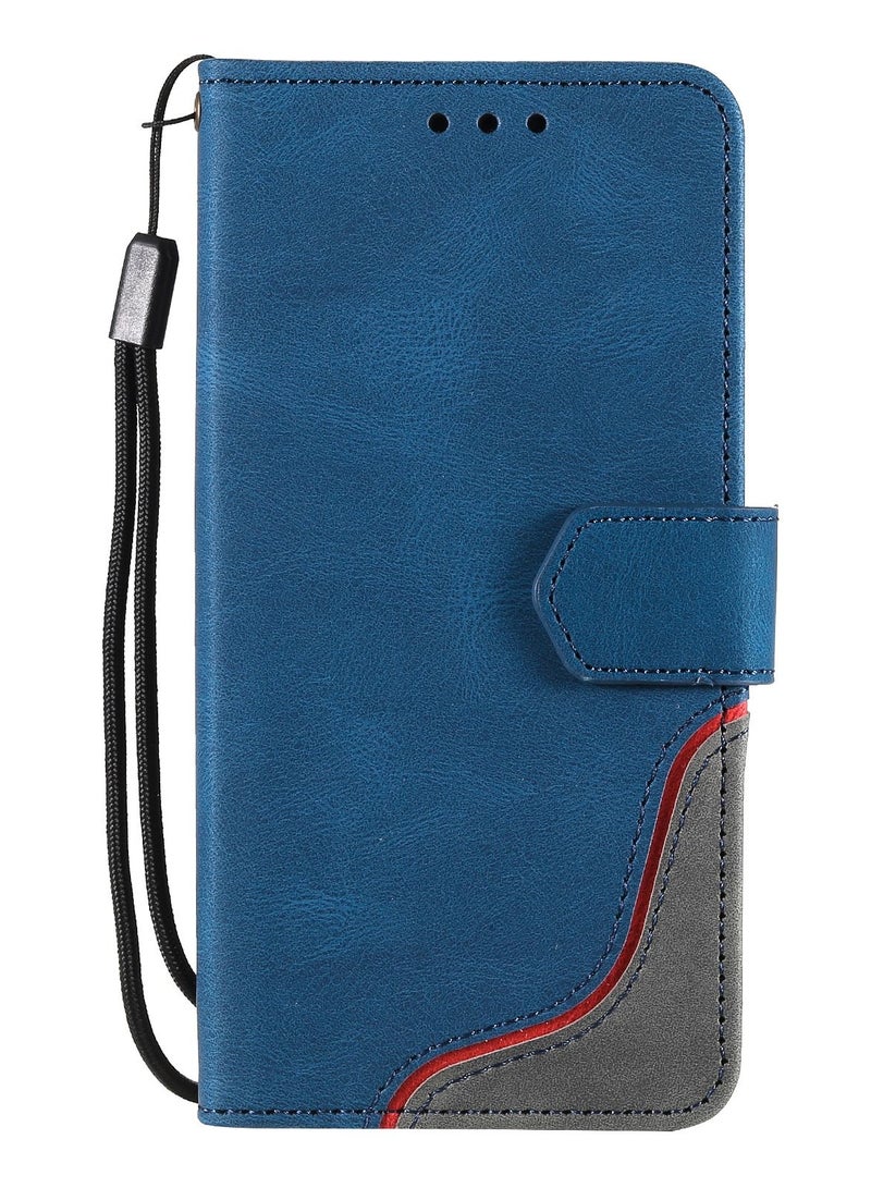 Suteni Color Block Flip Cover Card Slots Leather Phone Case for Samsung - Image 1