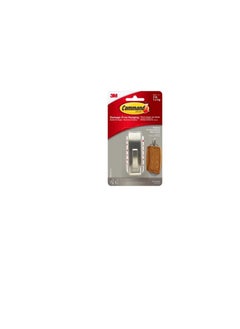 Command Medium Modern Reflections Brushed Nickel Metal Hook  - Image 3