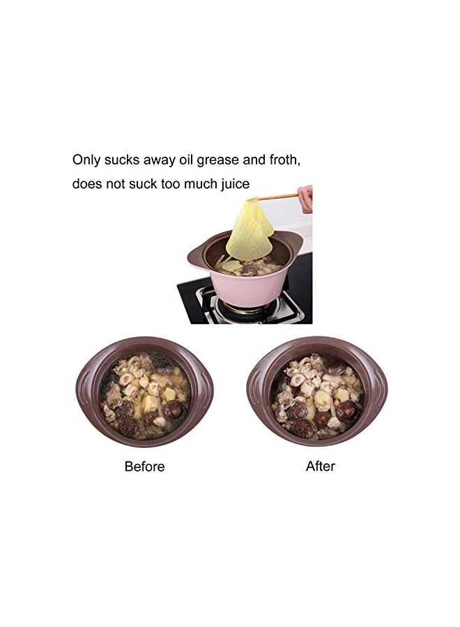 S-TOP 36 Sheets Kitchen Food Oil Absorption Paper Food Oil Blotting Paper Baking Papers Oil-absorption Food Grade Health Oil Filter Paper Kitchen Oil Blotting Sheets Round 7.87" - Image 3