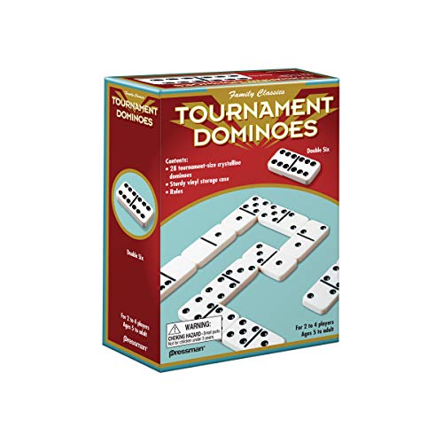 Pressman Family Classics Tournament Dominoes - Double Six Crystalline Tiles in Storage Case by Pressman , 5" - Image 2