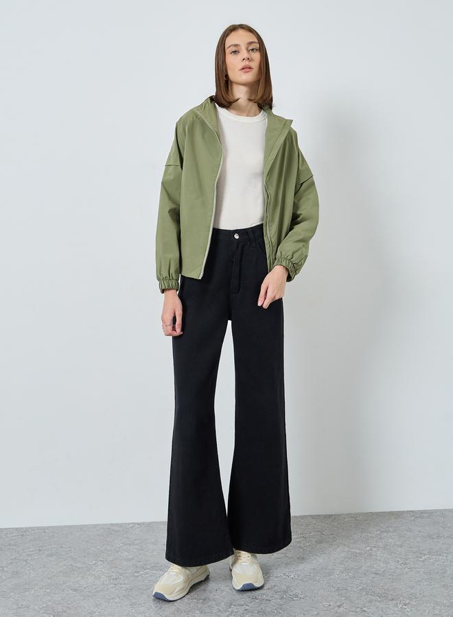 Styli Olive Green Regular Fit Lightweight Jacket - Image 2