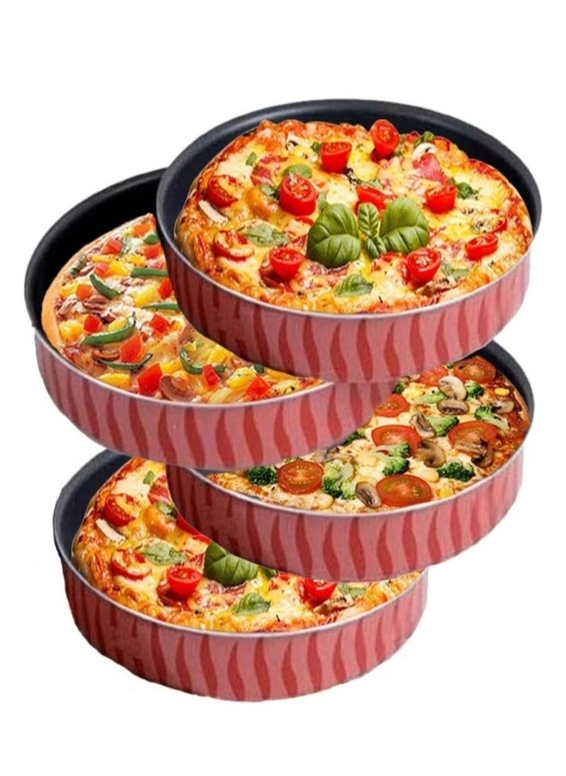 ABJ - Round Oven Baking Tray Set of 5 for Bread, Cake, Pizza - Premium Thickness & Non-Stick Coating - 38CM, 34CM, 30CM, 28CM, 20CM - Image 1