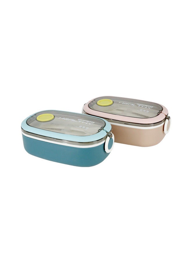 Leak Proof Reusable Lunch Box  With Cutlerys-Adult kids lunch box -1pc-Assorted - Image 3