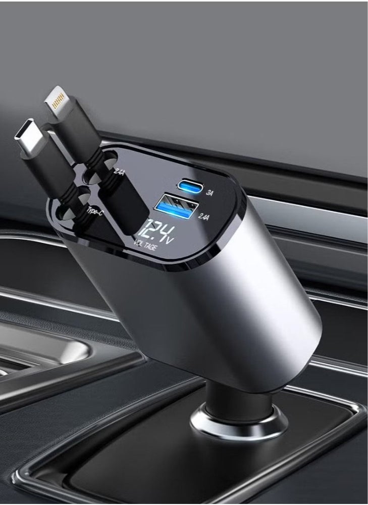 FPC 100W Fast Car Charger, 4-in-1 USB C Cable – Compact & Portable  - Image 1