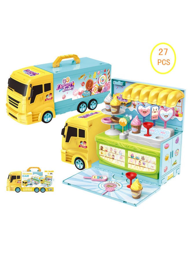 أدوات لعبة شاحنة لعب الأطفال، أدوات طبية، أدوات المطبخ للأولاد والبنات، طاولة تزيين الآيس كريم، صيانة الطبخ للطبيب - اللون: 251 بكسل فاخر فانيتي RV - Image 4