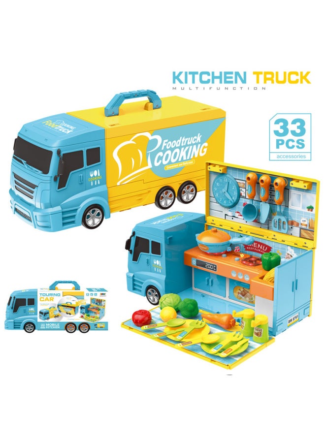 أدوات لعبة شاحنة لعب الأطفال، أدوات طبية، أدوات المطبخ للأولاد والبنات، طاولة تزيين الآيس كريم، صيانة الطبخ للطبيب - اللون: 251 بكسل فاخر فانيتي RV - Image 3