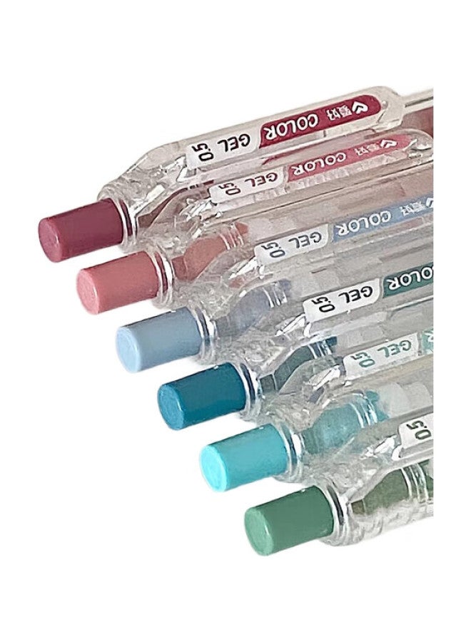Aihao Retro Colorful Neutral Pen For Note Taking 0.5Mm Bullet Tip Journaling Highlighter Multicolor Click Pen Water-Based Pen 8 Pack Gp2602-8 - Image 1
