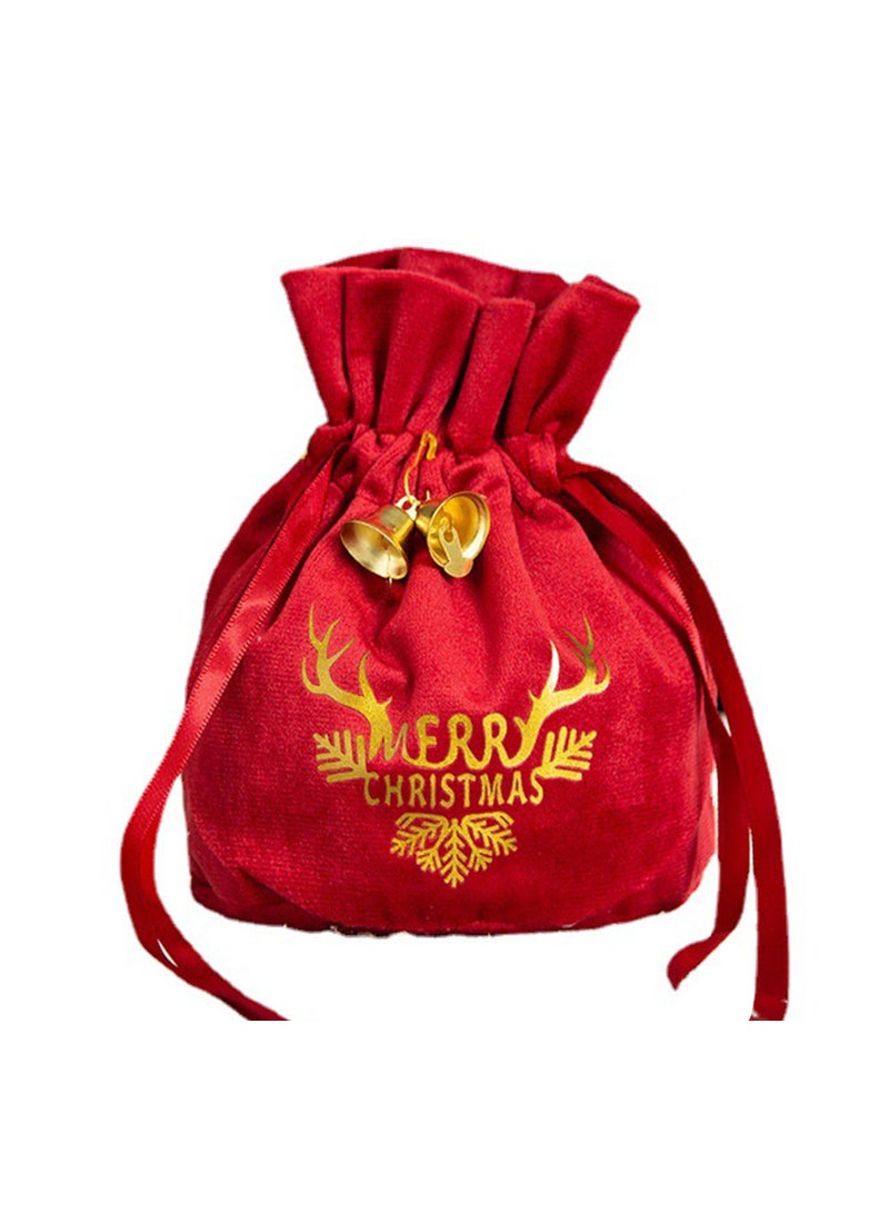 هايلاند حقيبة هدايا من القماش لعيد الميلاد المجيد باللون الأحمر - Image 1