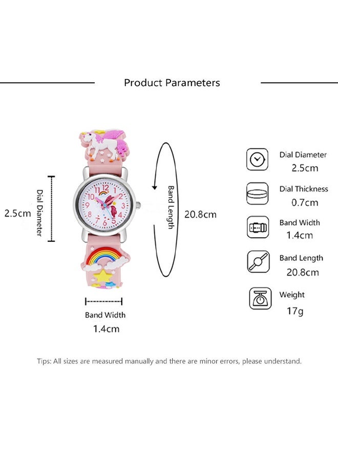 Girls Watch Kids Gift Toddler Watches for Kids, 3D Cartoon Waterproof Toddler Watch Age, 3-8, Learning Toys for Girls & Boys, Birthday Gifts for 4-12 Year Olds - Image 2