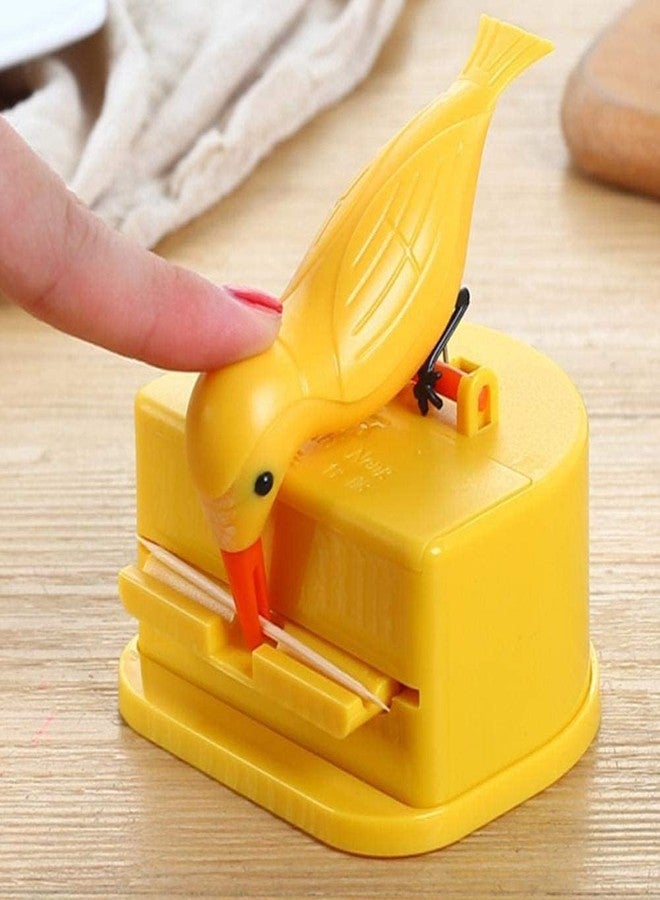 Weicoca Woodpecker Cute Bird Automatic Toothpick Dispenser - Telescopic Box for Families, Hotels, Restaurants - Image 2