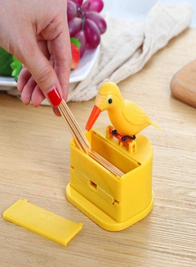 Weicoca Woodpecker Cute Bird Automatic Toothpick Dispenser - Telescopic Box for Families, Hotels, Restaurants - Image 3