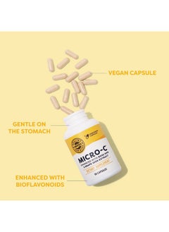 Vimergy Vimergy Micro-C ®, Trial Size - 90 Servings - 500mg All-Natural Buffered Vitamin C Capsules with Rose HIPS, Rutin, Grape Seed & Acerola Fruit Extract - Supports a Healthy Immune System & Skin Health  - Image 3