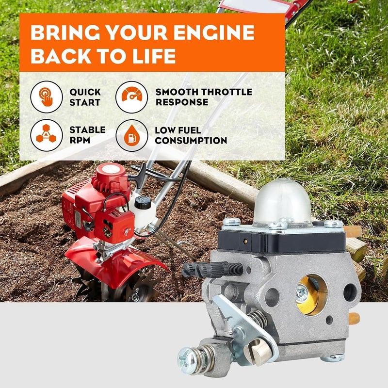 Hipa C1U-K54A Carburetor for Mantis Tiller 7225 7222M 7222 7222E 7210 7924 7920 7228 7230 7234 7921 7240 7925 Cultivator C1U-K82 Rebuild Kit - Image 4