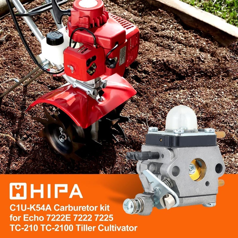 Hipa C1U-K54A Carburetor for Mantis Tiller 7225 7222M 7222 7222E 7210 7924 7920 7228 7230 7234 7921 7240 7925 Cultivator C1U-K82 Rebuild Kit - Image 2