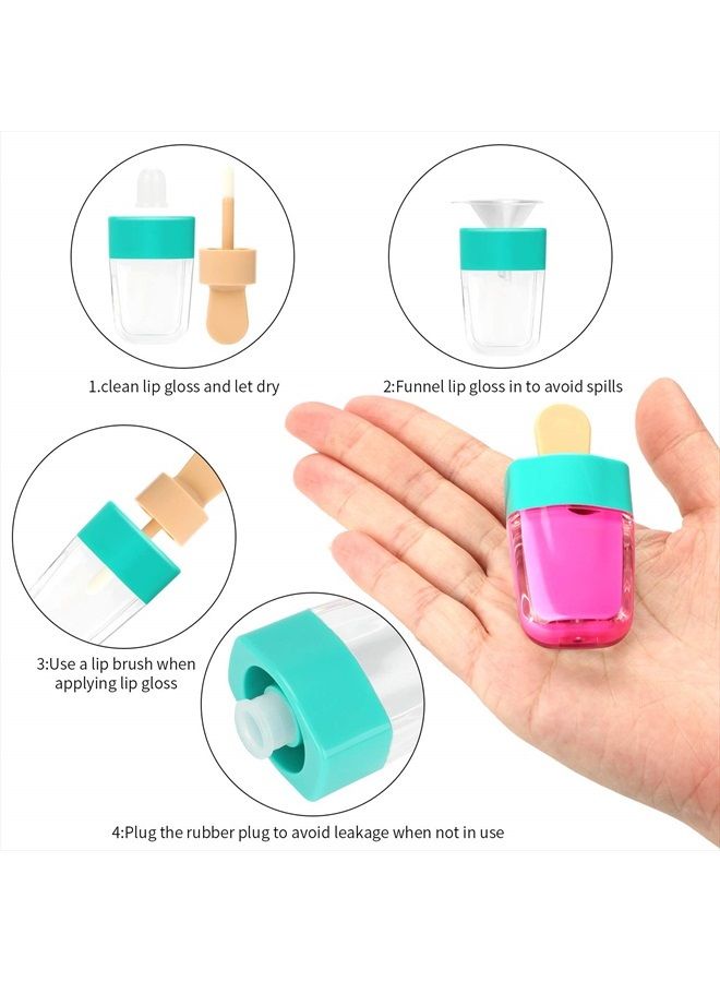 RONRONS 15 Pack Pink Ice-cream Shaped Empty Lip Gloss Tube Lip Balm Container DIY Cosmetic Sample Bottle - Image 4