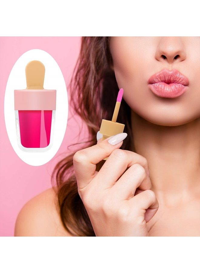 RONRONS 15 Pack Pink Ice-cream Shaped Empty Lip Gloss Tube Lip Balm Container DIY Cosmetic Sample Bottle - Image 5