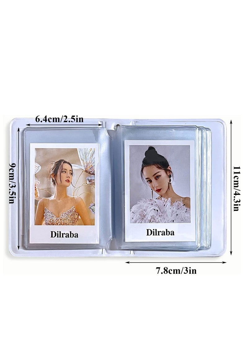 3-Inch Mini Heart-Shaped Photo Album with 40 Pockets - Kpop Card Holder for Photos, IDs & Business Cards - Blue  - Image 5