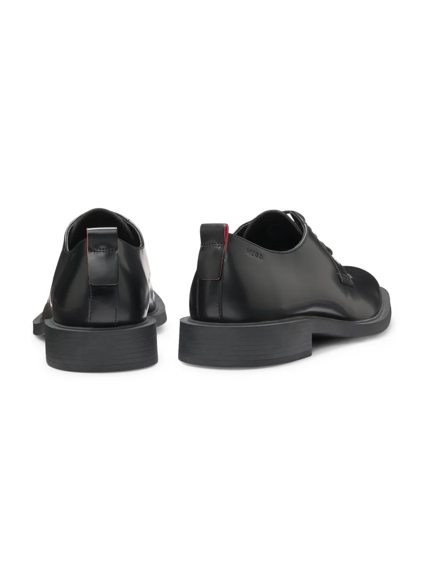 هوجو Leather Derby shoes with logo detail