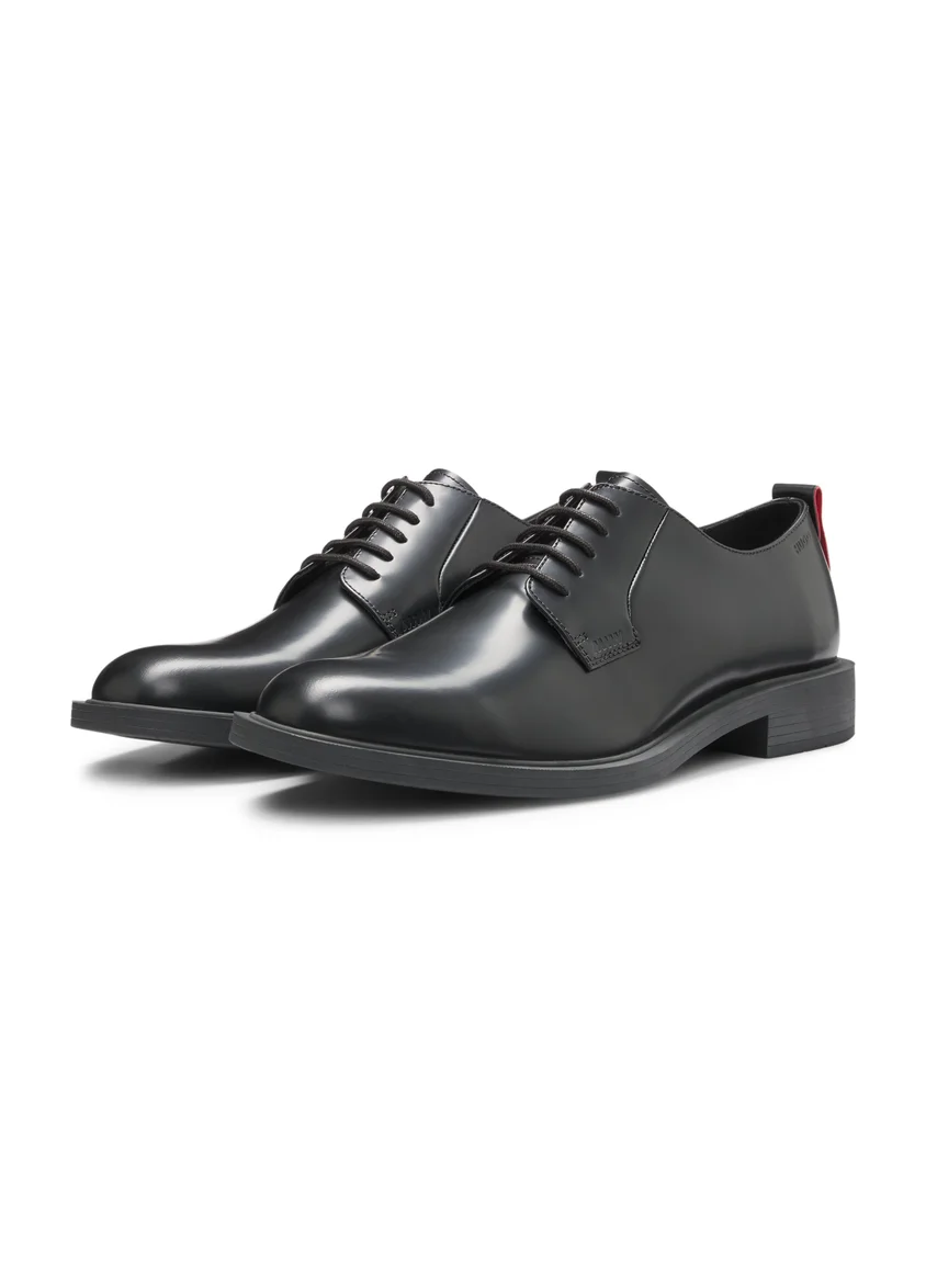 هوجو Leather Derby shoes with logo detail