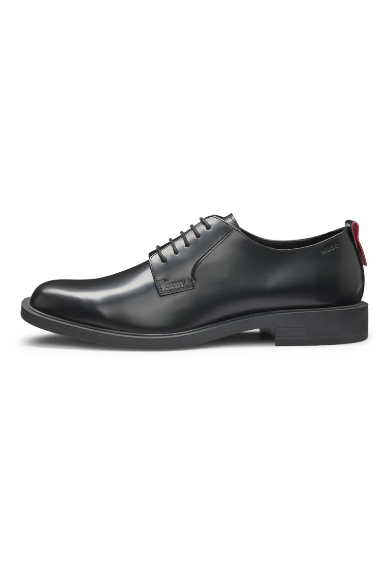 HUGO Leather Derby shoes with logo detail